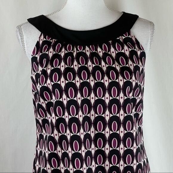 Ann Taylor Bold Retro Print Shift OfficeCore Career Dress NWOT Size 6P - Picture 3 of 12